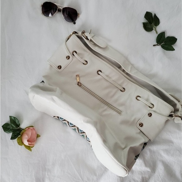 MMS Design Studio Shoulder Bag Aqua Cream - Picture 2 of 5